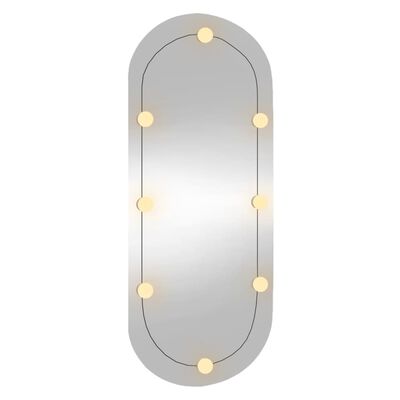 vidaXL Sieninis veidrodis su LED lemputėmis, 45x100cm, stiklas