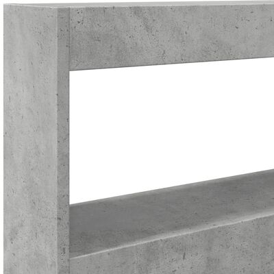 vidaXL Galvūgalis-spintelė su LED, betono pilkos spalvos, 120x17x102cm