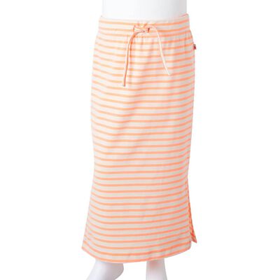 Tiesus vaikiškas sijonas su dryžiais, oranžinis, 128 dydžio