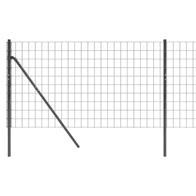 vidaXL Vielinė tinklinė tvora, antracito, 1,1x25m, plienas