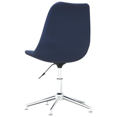 vidaXL Pasukamos valgomojo kėdės, 4vnt., mėlynos spalvos, audinys