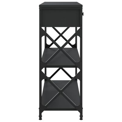 vidaXL Konsolinis staliukas, juodas, 75x28x75cm, apdirbta mediena