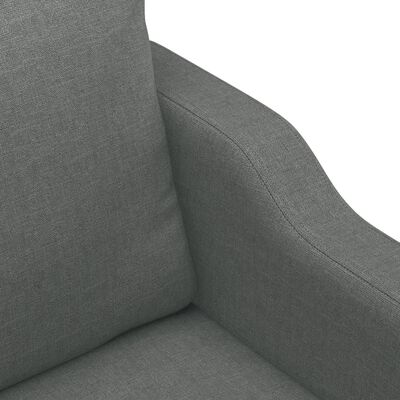 vidaXL Dvivietė sofa, tamsiai pilkos spalvos, 140cm, audinys