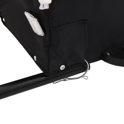 vidaXL Dviračio priekaba, juodos ir pilkos spalvos, 45kg, geležis