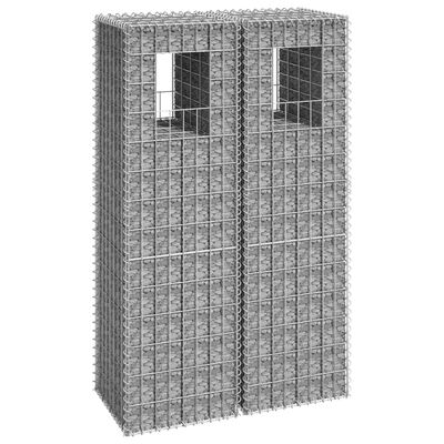 vidaXL Gabionų krepšių kolonos, 2vnt., 40x40x140cm, geležis