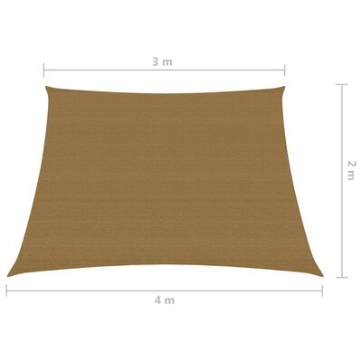 vidaXL Uždanga nuo saulės, taupe spalvos, 3/4x2m, HDPE, 160g/m²