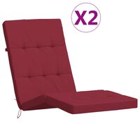 vidaXL Terasos kėdės pagalvėlės, 2vnt., vyno, oksfordo audinys