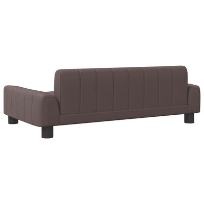 vidaXL Vaikiška sofa, rudos spalvos, 90x53x30cm, dirbtinė oda