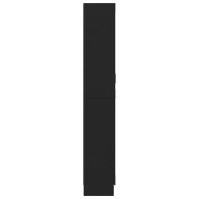 vidaXL Vitrininė spintelė, juoda, 82,5x30,5x185,5cm, apdirbta mediena