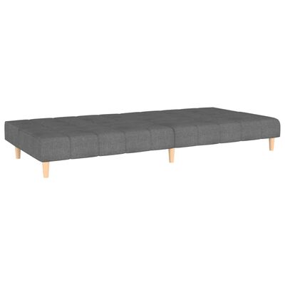 vidaXL Dvivietė sofa-lova, šviesiai pilkos spalvos, audinys