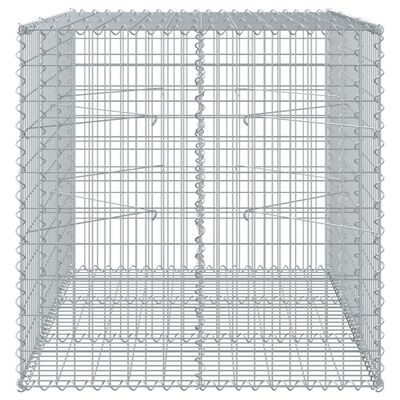 vidaXL Gabiono krepšys su dangčiu, 150x100x100cm, galvanizuota geležis