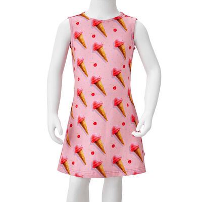 Vaikiška suknelė, ryškiai rožinės spalvos, 128 dydžio