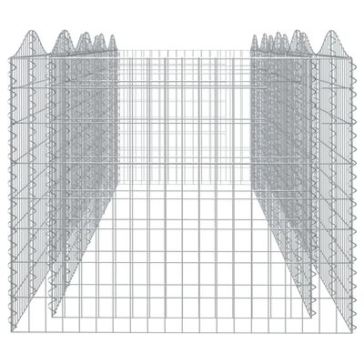 vidaXL Išlenktas aukštas gabiono lovelis, 400x100x100cm, geležis