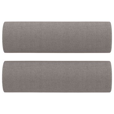 vidaXL Dvivietė sofa su pagalvėlėmis, taupe spalvos, 120cm, audinys