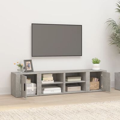 vidaXL TV spintelės, 2vnt., betono pilkos, 80x31,5x36cm, mediena