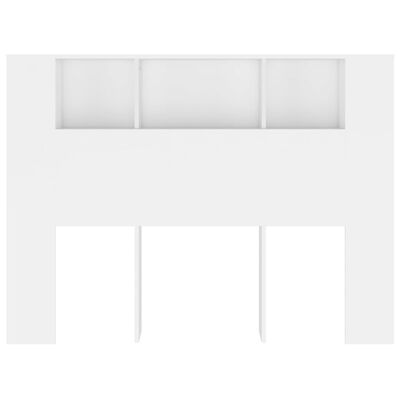 vidaXL Galvūgalis-spintelė, baltos spalvos, 140x18,5x104,5cm