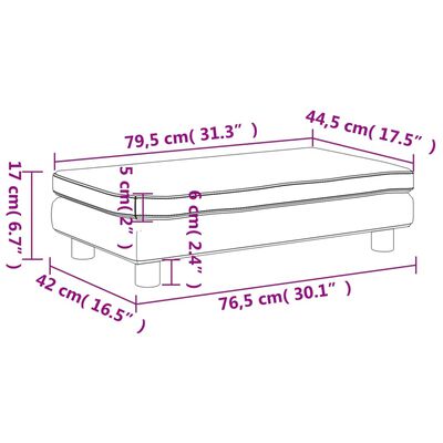 vidaXL Vaikiška sofa su pakoja, kapučino, 100x50x30cm, dirbtinė oda