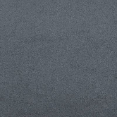 vidaXL Lovos rėmas su galvūgaliu, tamsiai pilkas, 140x200 cm, aksomas
