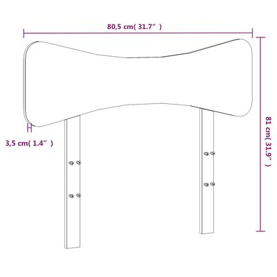 vidaXL Galvūgalis, vaško rudos spalvos, 75cm, pušies medienos masyvas