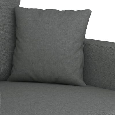 vidaXL Dvivietė sofa, tamsiai pilkos spalvos, 140cm, audinys