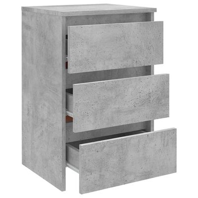 vidaXL Naktinė spintelė, betono, 40x35x62,5cm, apdirbta mediena