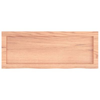 vidaXL Vonios stalviršis, šviesiai rudas, 80x30x(2–6)cm, mediena