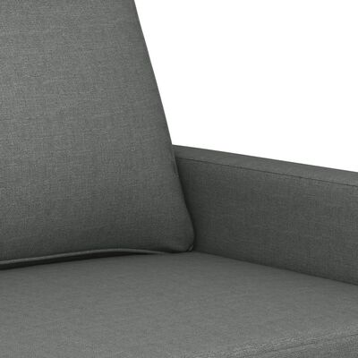 vidaXL Dvivietė sofa, tamsiai pilkos spalvos, 140cm, audinys