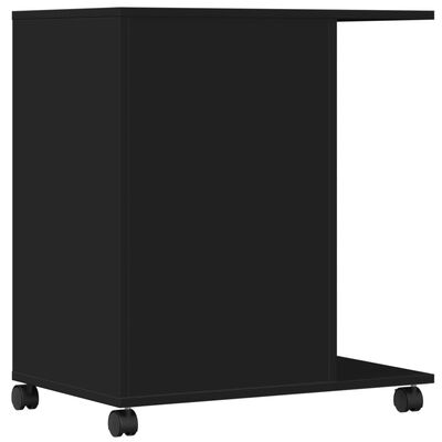 vidaXL Spausdintuvo stovas su ratukais, juodos spalvos, 60x40x68,5cm