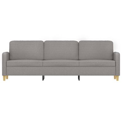 vidaXL Trivietė sofa, šviesiai pilkos spalvos, 210cm, audinys