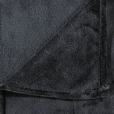 vidaXL Apklotas, juodos spalvos, 130x170cm, poliesteris