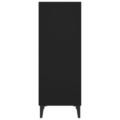 vidaXL Šoninė spintelė, juoda, 34,5x32,5x90cm, apdirbta mediena