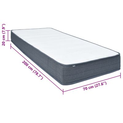 vidaXL Box Spring Čiužinys, 200x70x20cm, audinys