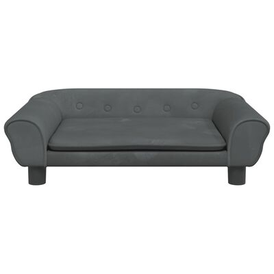 vidaXL Vaikiška sofa, tamsiai pilkos spalvos, 70x45x26cm, aksomas