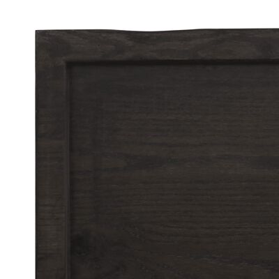 vidaXL Vonios stalviršis, tamsiai rudas, 120x60x(2-6)cm, mediena