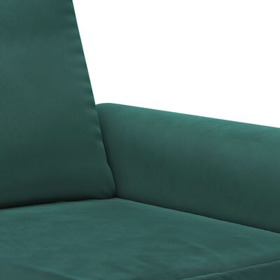 vidaXL Sofos komplektas su pagalvėlėmis, 2 dalių, žalias, aksomas