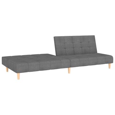 vidaXL Dvivietė sofa-lova, šviesiai pilkos spalvos, audinys