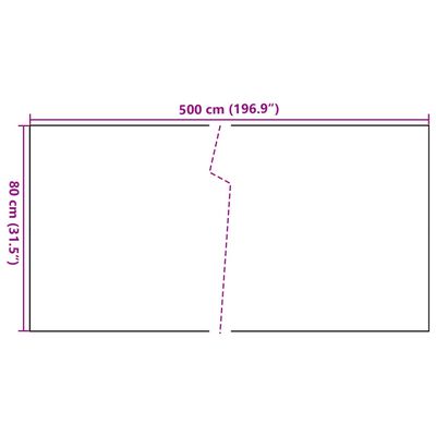 vidaXL Balkono pertvara, antracito spalvos, 500x80cm, poliratanas