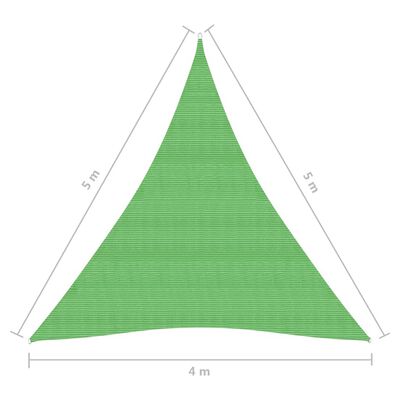 vidaXL Uždanga nuo saulės, šviesiai žalia, 4x5x5m, HDPE, 160g/m²