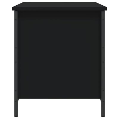 vidaXL Suoliukas-daiktadėžė, juodas, 80x42,5x50cm, apdirbta mediena