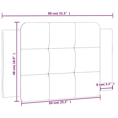 vidaXL Galvūgalio pagalvėlė, baltas ir juodas, 80cm, dirbtinė oda