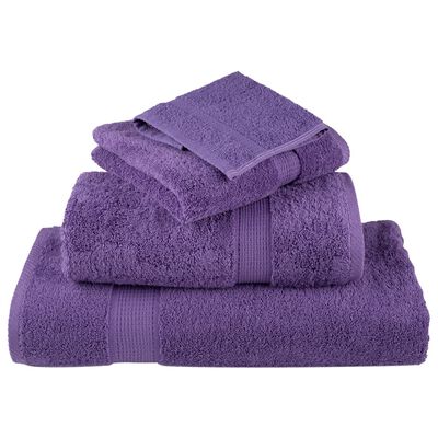 vidaXL Rankšluosčių rinkinys SOLUND, 6vnt., violetiniai, 600g/m²