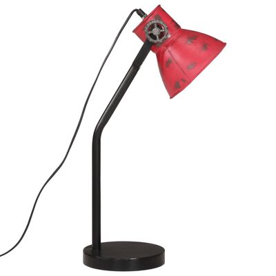 vidaXL Rašomojo stalo šviestuvas, baltintas raudonas, 17x17x60cm, 25W