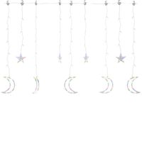 vidaXL Girlianda žvaigždės ir mėnuliai, 345 spalvotos LED lemputės