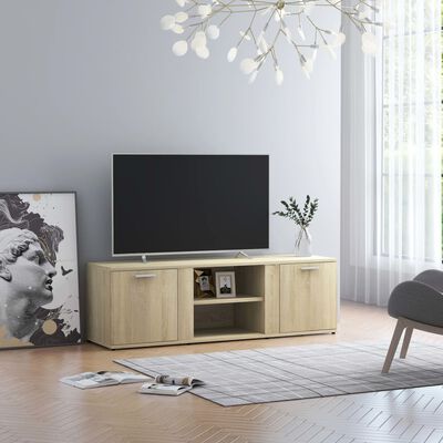 vidaXL Televizoriaus spintelė, ąžuolo, 120x34x37cm, apdirbta mediena