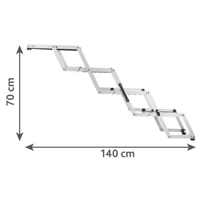 TRIXIE Sulankstomi laiptai augintiniams, 4 pakopų, 160x70cm, aliuminis