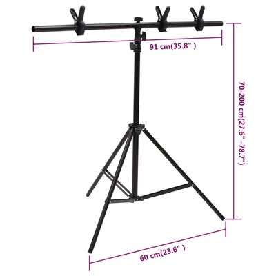 vidaXL Fotostudijos rinkinys su apšvietimo rinkiniu ir fonu