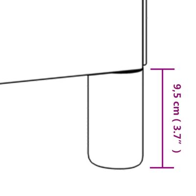 vidaXL Lovos rėmas su galvūgaliu, šviesiai pilkas, 180x200 cm, aksomas