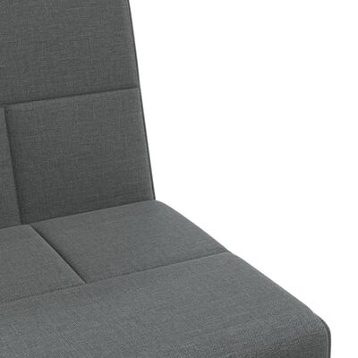 vidaXL L formos sofa-lova, tamsiai pilka, 255x140x70cm, audinys