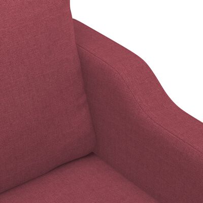 vidaXL Dvivietė sofa, raudonojo vyno spalvos, 120cm, audinys