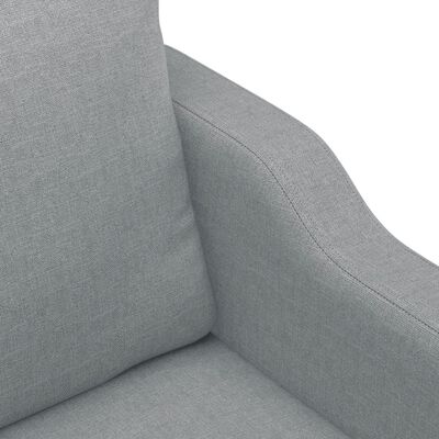 vidaXL Trivietė sofa, šviesiai pilkos spalvos, 180cm, audinys